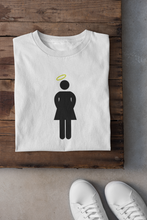 Load image into Gallery viewer, Buy Online Unique High Quality Crooked Halo Crew Unisex Tee (Her Design) - J. Wesley Collection