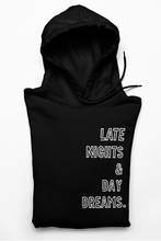 Load image into Gallery viewer, Buy Online Unique High Quality "Late Nights & Day Dreams" Men's Hoodie - J. Wesley Collection